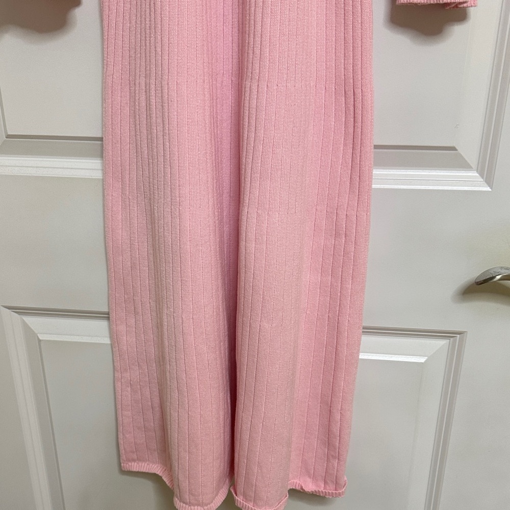 Pink Ribbed Knit Dress - Picture 2 of 2